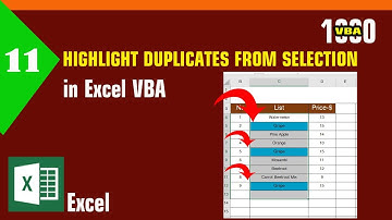 #11- Highlight duplicates from selection in Excel VBA | Excel VBA code | MsOffice Learning