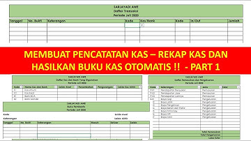 MEMBUAT APLIKASI BUKU KAS UMUM DAN REKAP KAS OTOMATIS DENGAN EXCEL - PART 1