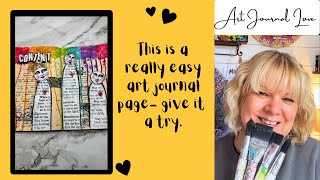 This is a really easy art journal page- give it a try!!!