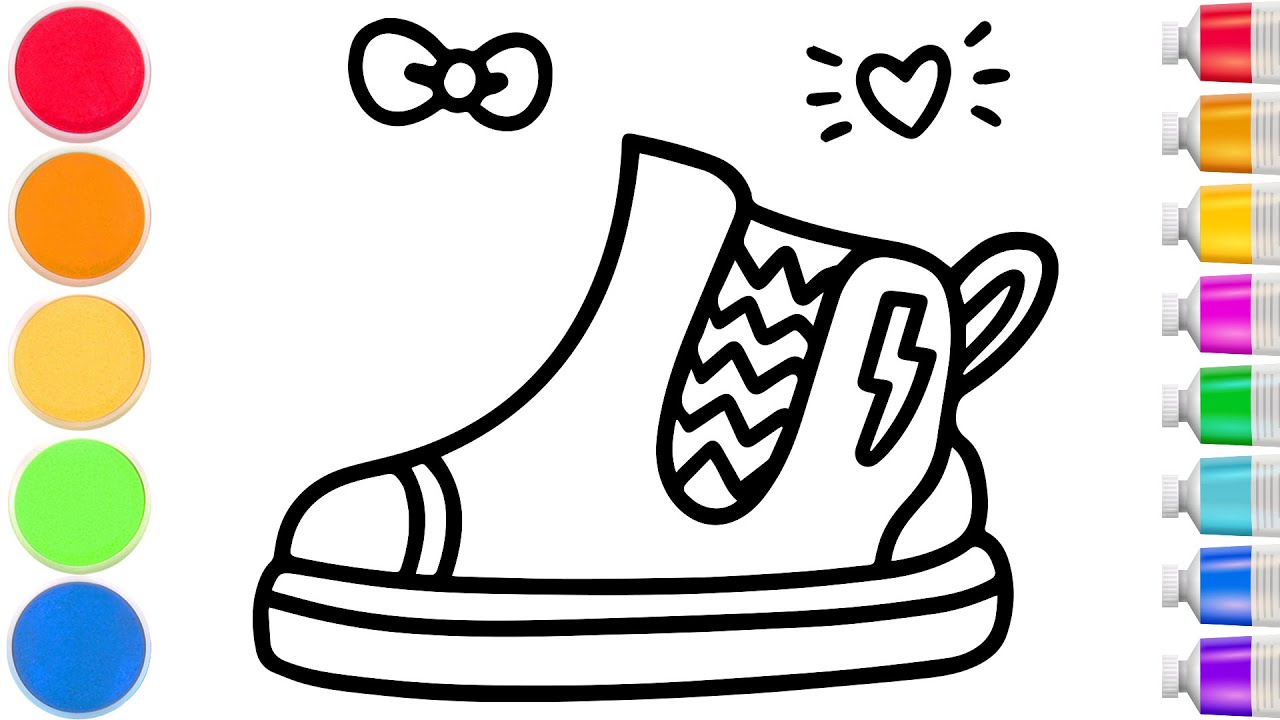 How to Draw and Color a Sneaker | Easy Step by Step Beginners