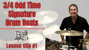 3/4 Odd Time Signature Drum Beat - Drum Lesson 1 - #shorts