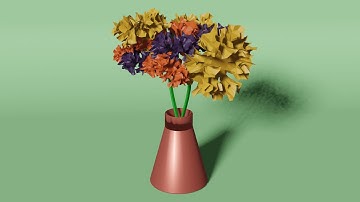 Flower Bouquet in Vase Using Differential Growth Addon 2.1.1| Day 170 Blender Logs