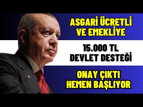 Emekli ve Asgari Ücretliye 15.000 TL Nakit Devlet Desteği! Meclis Onayladı