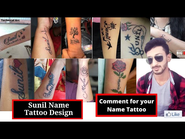 Sunil name tattoo Name tattoo  Simple tattoo  How to make tattoos  tattooartist  YouTube