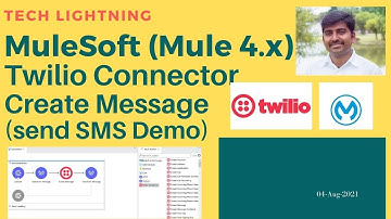 MuleSoft Twilio Connector | Create Message | Send SMS to Mobile Number | Mule4.x | Techlightning