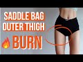 Burn Saddle Bag & Outer Thigh, Get Rid of Cellulite 🔥  No Jumping Workout ~ Emi