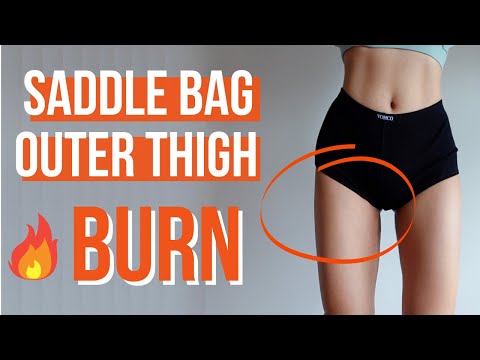 Burn Saddle Bag U0026 Outer Thigh, Get Rid Of Cellulite ? No Jumping Workout ~ Emi