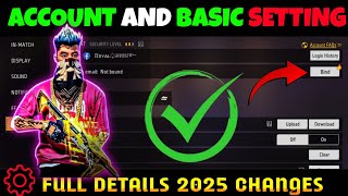 Famous ACCOUNT AND BASIC SETTING FREE FIRE | FREE FIRE SETTING | ACCOUNT AND BASIC SETTING 2025 Wealth