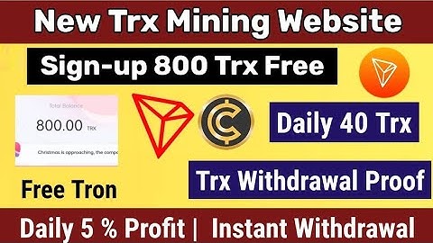 New Trx Mining Website 2022 || New Trx { Tron } Mining Website Today