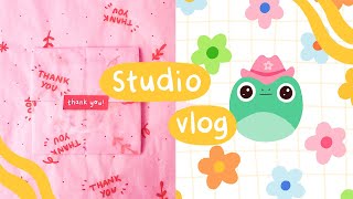 STUDIO VLOG ✿ Packing orders + draw with me!