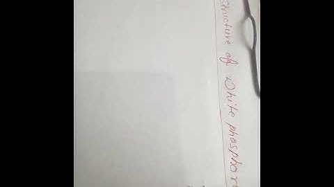 Structure of white and Red phosphorus