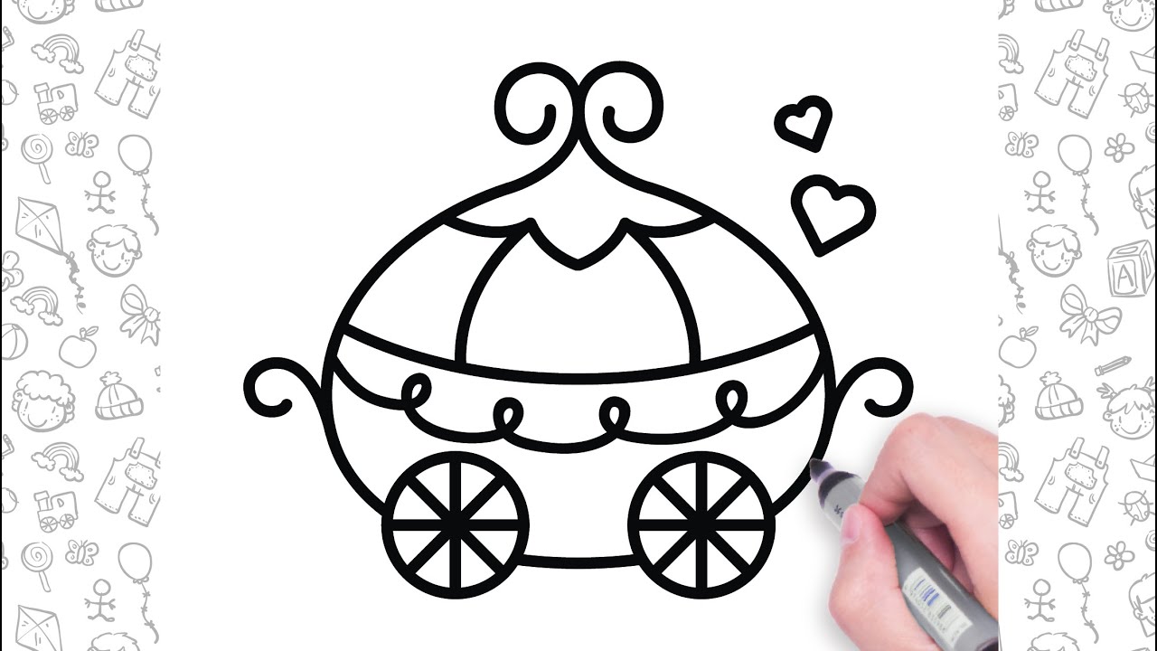 How to Draw a Disney Cinderella Pumpkin Carriage Easy Drawings For Kids How to Draw a Disney Cinderella Pumpkin Carriage Easy Drawings For Kids