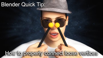 Blender Quick Tip: How to properly connect loose vertices in blender.