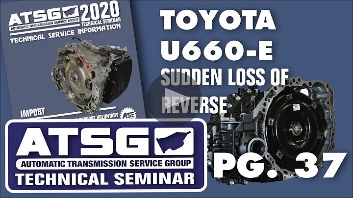 Toyota-Lexus U140E Transmission Sudden Loss of Reverse