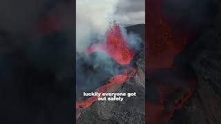 Mount Etna Eruption Sends Tourists Running! #shorts