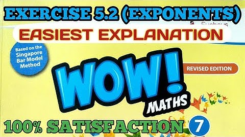 Exercise 5.2 class 7th wow maths
