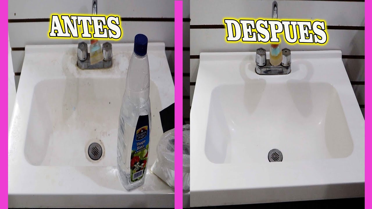 Como Limpiar Lavamanos sin químicos solo CON BICARBONATO y VINAGRE