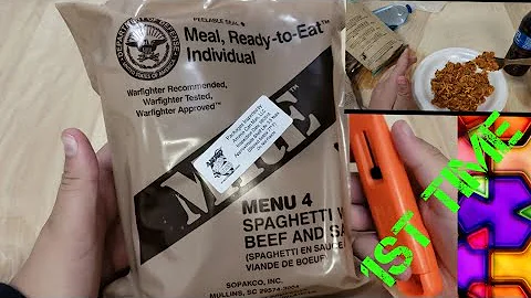 Eating US Military food (MRE)!! For the first time.