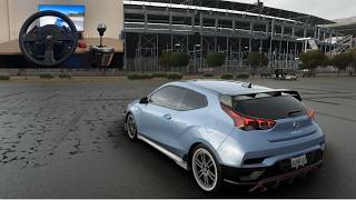 Hyundai Veloster N Forza Horizon 5 Steering Wheel Gameplay | Thrustmaster T300RS + TH8A Shifter