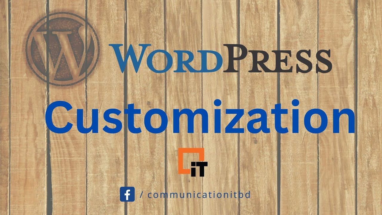 WordPress Customize Class - 1 - YouTube