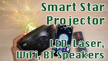 All-In-One Mood, Party Smart LED Light Projector with Bluetooth Speakers from Lumary