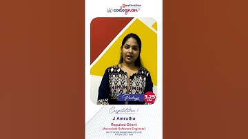 Amrutha Student Review | Codegnan Destination | Success Celebration🤞  #java #training #bangalore