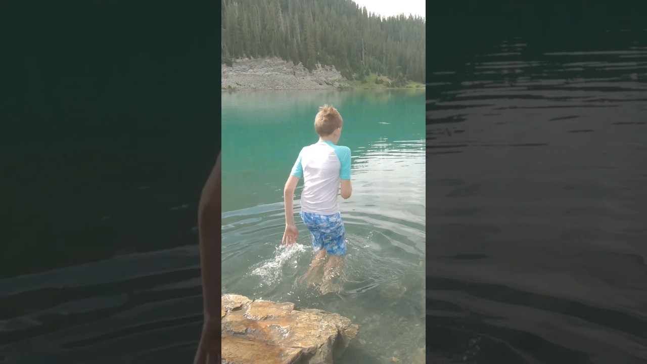 Too cold to swim in July?! Alpine lake plunge