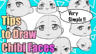 For Beginners】Illustrating Chibi-Character Faces!【Tips on drawing eyes and  hairs too!】