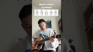 Miley Cyrus - Flowers (YU Easy Guitar Tutorial) #Shorts