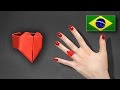 Origami: Anel de Coração - Instruções em Português PT BR