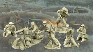 PLASTIC PLATOON - МОРСКАЯ ПЕХОТА США, ГРУППА ПОДДЕРЖКИ, 1942-1944 / US MARINES, SUPPORT GROUP