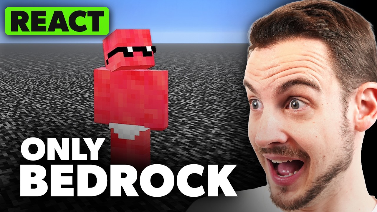 React: I Beat Minecraft From ONLY BEDROCK