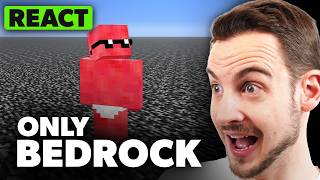 React: I Beat Minecraft From ONLY BEDROCK
