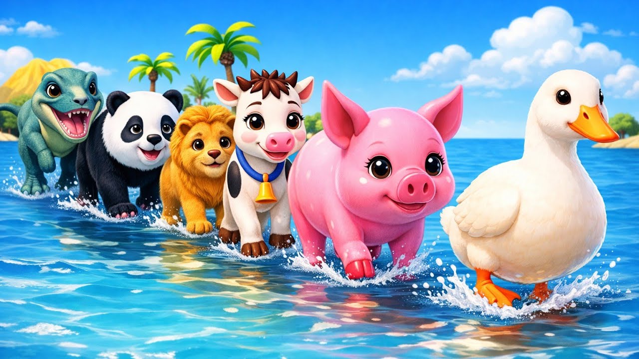 Learn Animal Names 🐾 | Animals for Kids | Wild & Farm Animals | Kids Learning Cartoon