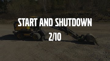 Volvo Wheeled Excavators E-series - Operating instructions - Start and shut down - 2/10