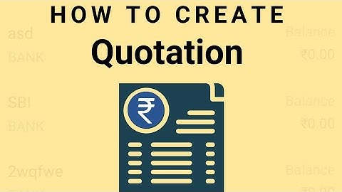 How to create a Quotation in GimBooks App