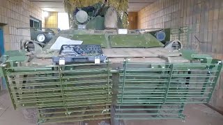 Установка на БТР-82А России новой штатной защиты