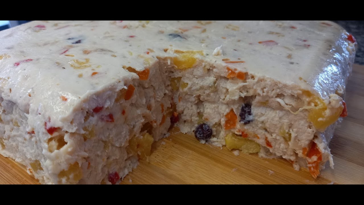 como hacer TURRON DE POLLO FRIO muy DELICIOSO