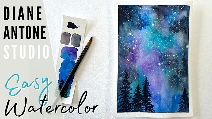 How to Paint a Starry Galaxy Aurora Borealis North...