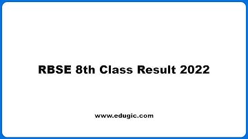 8th/5th Class RBSE Result 2022  - rajresults.nic.in rajeduboard rajasthan 8th result 2022