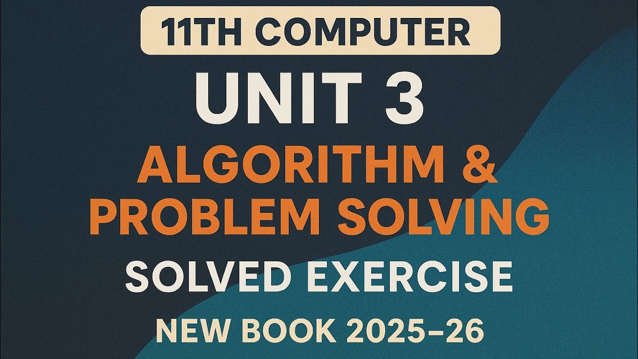 11th standard computer science | Algorithm & Problem Solving | Computer ...