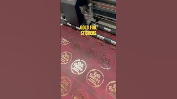 Gold Foil Printer Sticker in Gold Foil #goldfoil #printing