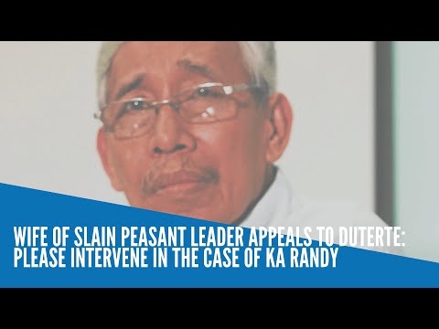 Wife of slain peasant leader appeals to Duterte: Please intervene in the case of Ka Randy