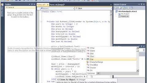 Tutorial 24: Car Payment Calculator in Visual Basic- Part 2