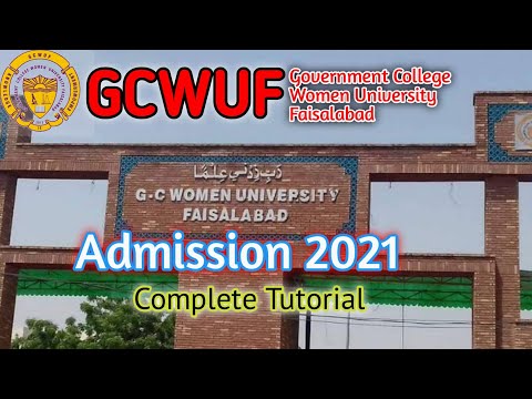 GCWUF::GCWUF Admission 2021::Complete Tutorial #GCUWF#Admission2021#DigiSir