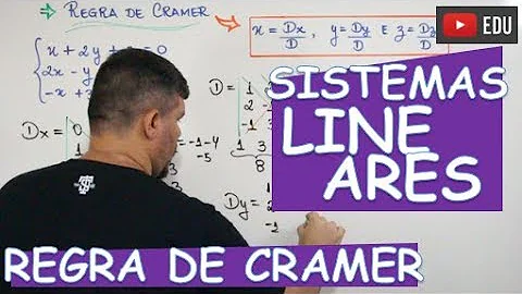 Como resolver sistemas lineares usando determinantes?