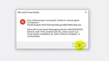 Error while trying to run project: Unable to start program VB.NET