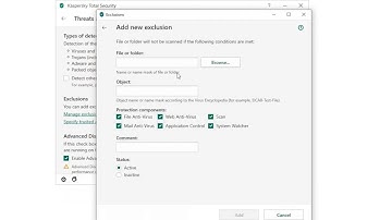 Kaspersky - how to add a file to the exception list