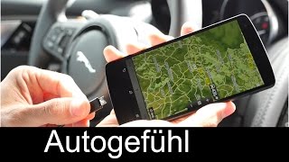 Jaguar Land Rover InControl Apps new smartphone connectivity software by Bosch demonstration screenshot 4