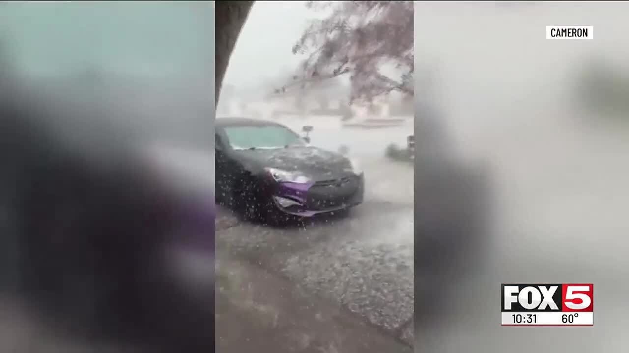 CAUGHT ON CAMERA: Heavy rain and hail in Henderson